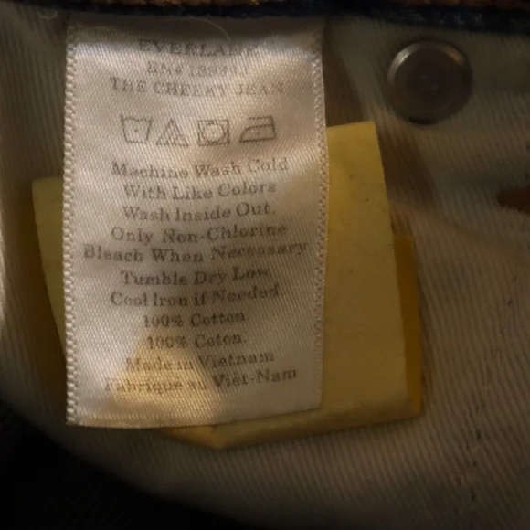 Everlane The Original Cheeky Jeans Cropped Size 29 X 27 Vintage Wash - Picture 10 of 10